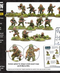 Pacific Theater US Marines Bolt Action 28mm Plastic Miniatures Set Paintable Unpainted Tabletop Figures