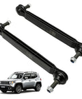 Beefed-Up Sway Bar Link Kit For Jeep Renegade 2015-2021 500X 2016-2019 And Compass 2017-2022 Front And Rear Stabilizer Replacement Links Replaces 68246496AA, black PA-66 composite links