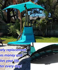 Outdoor Swing Lounger Replacement Mesh And Rope Kit For Patio Hanging Hammock Chair in a backyard setting