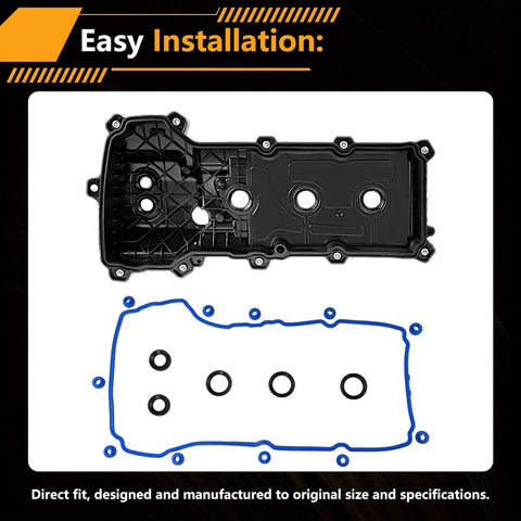 Valve Cover Gasket Set Compatible With Ford Edge Explorer F150 Mustang Transit 150 250 350 And Lincoln MKT MKX MKZ MKS Mobility MV1 2011 2020 Premium Direct Fit Gasket Kit For V6 Engines shown with components