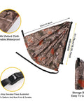 Camo Tree Hammock Chair Portable Hunting Stool with 600d waterproof Oxford fabric and adjustable size configuration