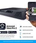 Amcrest DVR showcased with mobile app for Outdoor Full HD 1080P Bullet Security Camera Quadruple 4 In 1 compatibility.