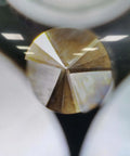 Chamfer end mill tip, gold carbide, 90° bevel, close-up view