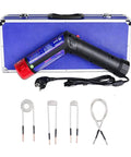 Kick Stubborn Rusty Bolts Loose With This Flameless Induction Heater And Removal Kit, portable black tool with case and four heating coils.