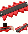 Angle Finder Tool For DIY Pros That Duplicates Any Shape Instantly Shape Duplication Tool For Woodworking And Tile Installations Perfect Profile For Door Jambs And Pipes Rugged Pro Grade Plastic 10 Inch Easy Read, red plastic profile gauge measuring pipe and door trim