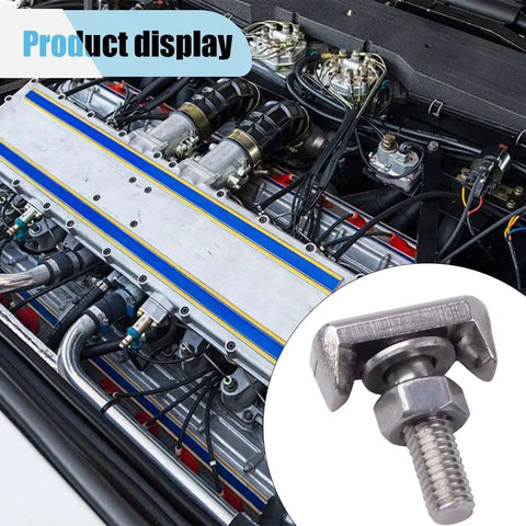 Straight Up Reliable T Shaped Battery Cable Extenders Heavy Duty Premium 304 Stainless Steel T Bolt Terminal hardware on engine