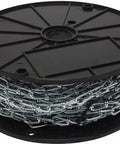 Double Loop Chain 3 Mm by 100 Feet Zinc Plated All Purpose Chain for Home and Industrial Use, coil on a plastic reel