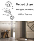 Installation guide for Clear Acrylic Door Stopper Set 4 Pieces, Round Self Adhesive Buffers, No Drill Install For Living Room And Bathroom, Scratch Proof Noiseless Floor Protection Keeps Floors Safe.