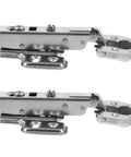 Stainless Steel Cabinet Door Hinges With Quiet Soft Close For Cabinets Easy Install 2 Pack Modern Elegant Design Smooth Operation Silver Buffer Hinges For Home And Office Use