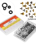 Premium Silicone Watch Crown O Ring Seals Kit For Repairing Watches, 12 sizes in storage case, multiple gasket tools visible