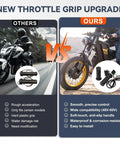 Comparison of Full Twist Throttle For 60V E Bike With LED Display And Key Lock Electric Bike Throttle Grip, highlighting features and benefits.
