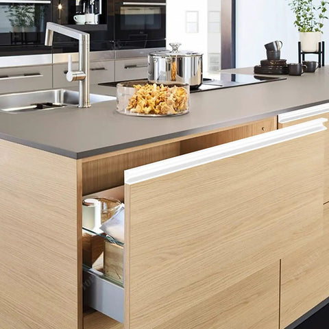 Concealed Cupboard Handles G Type Kitchen Pulls For Cabinets And Wardrobes In White Aluminum Low Profile Drawer Installation