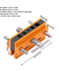 Self Centering Doweling Jig With Aluminum Alloy Body And 6mm 8mm 10mm Guide Bushings For Pro Grade Precision In Wood Dowel Joints