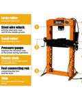Pro Grade 50 Ton Hydraulic Shop Press With Floor Plates For Garage Pros Heavy Duty H Frame Smooth Dual Action Hydraulic Cylinder