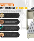 Round Rail 3 Axis Router 6040 Desktop Engraving Machine With 1500W Variable Frequency Spindle Emergency Stop ER11 6mm Collet displayed
