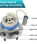 Wheel Bearing Hub Assembly 513121 Front And Rear Set For Chevrolet Impala Venture Monte Carlo with labeled parts