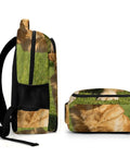 Grass Retriever Printed Backpack For Men And Women, side and front view with durable polyester and smooth zipper