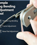 Easy Glasses Adjustment Tool For Bent Frames And Nose Pads, quick fix with multi-directional slots and non-slip grip in use.