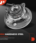 Front Wheel Bearing And Hub Assembly With ABS For Ford F 150 F150 2005 2006 2007 2008 And Lincoln Mark LT 2006 2007 2008 6 Lug 4WD AWD Replacement Kit Direct Fit, close-up of high hardness steel components