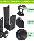 Heavy Duty 360 Rotating U Bracket Set For 2x4 Lumber, 4mm Thick Steel Security Brackets showing thickness, smooth corners, welds