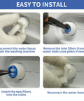 Step-by-step guide for 20 Pack Universal Washing Machine Water Inlet Valve Filter Screens installation.