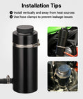 Universal Aluminum Coolant Overflow Tank And Radiator Expansion Bottle 800ML Matte Black With Built In Vents on installation tips.
