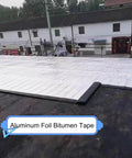Top Shelf Aluminum Foil Bitumen Tape Real Heavy Duty Roof Leak Blocker Waterproof Butyl Rubber Flashing Roll on roof surface.