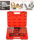 Super Cool 45 Piece Thread Repair Tool Kit That Fixes Stripped Screws Like A Pro, Includes Sturdy Alloy Taps And Dies With Handy Storage Box For Any Auto Or Diy Job. Red 45-piece alloy thread repair kit in storage case