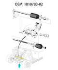 Diagram of Club Car Steering Gear Box Assembly For DS Carryall Turf Golf Carts 1984 To 2004 Replacement Part OEM 101878302