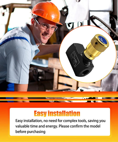 Worker with Heavy Duty Hydraulic Flow Control Needle Valve for Single Direction Shutoff, 5000 PSI, Carbon Steel, NPT Ports