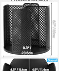 Rotatable Cup And Lid Dispenser With Four Compartments Holds Up To 80 Cups For 5 Oz To 16 Oz Cups And Lids, black mesh design