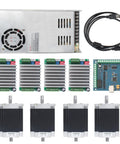 4 Axis CNC Controller Kit With Nema23 Motors 270oz in 3A Dual Shaft 23HS8430B And TB6600 Driver Mach3 USB Motion Control Card CNC Board 24V Power Supply Built For Your Home Shop No Nonsense Plug And Play Setup components layout