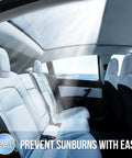 Installed Magshade sunshade for Tesla Model Y panoramic glass roof