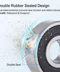 Close-up of 10-Pack 608-RS Ball Bearings With Double Rubber Seals For Skateboards Inline Skates Scooters Roller Blades And Longboards, Pro