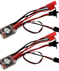 30A Brushed ESC With Brake For DIY Mini RC Cars Boats And Crawlers 2 Pack Ready To Run Plug And Play 4 To 8V cables