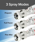 Pocket Hose 50 ft Silver Bullet 2.0 expandable garden hose with three spray modes: pinpoint, full power, fine mist