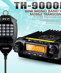 VHF 136-174 MHz Mobile Transceiver 65 Watt With 200 Alphanumeric Channels and keypad microphone, blue display