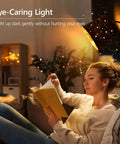 LED Floor Lamp With Linen Shade Tall 67 Inch Standing Lamp Adjustable Gooseneck Modern Reading Light For Cozy Living Room