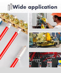 300 Piece Wire Ferrules Kit For 16 To 2/0 AWG Cables Non Insulated Pure Copper Crimp Connectors in various applications