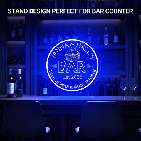 Custom Bar Neon Sign For Wall Decor Dimmable LED Beer Sign With Remote Control Personalize Your Bar Name And Est Year