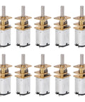 Set of 10, 12mm DC Gear Motor Speed Reducer Replacement For GA12-N20 1000RPM Mini Metal Electric 6V with 10mm output shafts