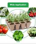 10 Pack Seedling Starter Trays With 120 Cells Biodegradable Germination Trays Plant Starter Peat Pots For Seedlings on display