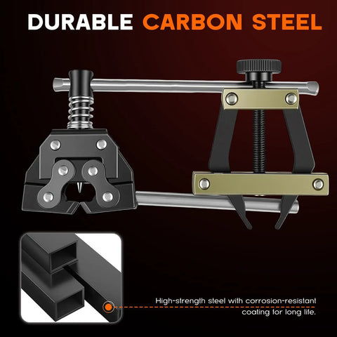 Durable carbon steel of All In One Roller Chain Tool Kit With Puller, Holder And Breaker Cutter For Bikes And Motorcycles