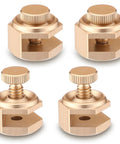 Rock Solid Four Pack Aluminum Stair Gauge Set For Framing Squares Gold Pro Gear Quick Slide Clamps, detailed view of clamps.