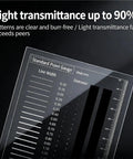 Go-To Pro Grade ClearSight Crack Width Gauge with 5-10um Accuracy shown with 90% transparency on gauge scale.