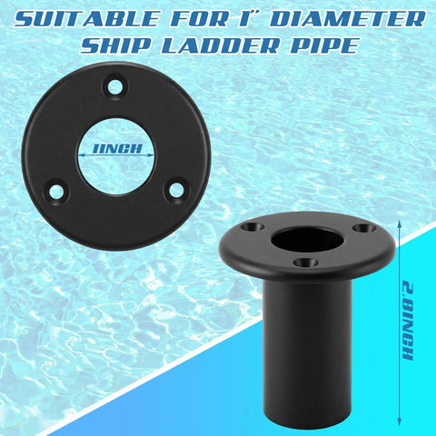 Four Pcs Folding Pontoon Ladder Insert Plugs For 1 Inch Tubes Removable Dock Mounting Hardware Boat Replacement Parts