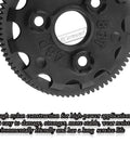 Close-up of Hot 83T Spur Gear Upgrade Kit For 1/10 Slash 2WD VXL with nylon construction and gear details.
