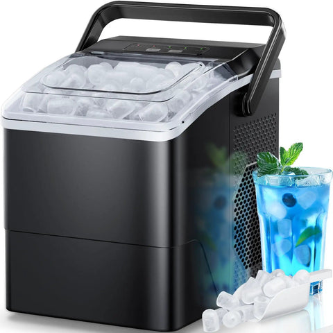 Countertop Ice Maker That Keeps It Cool With 9 Bullet Ice Cubes In 6 Minutes Up To 26 Lbs Per Day Two Ice Sizes Self Cleaning
