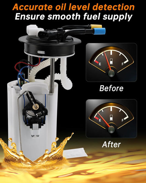 Drop-In Direct Fit Electric Fuel Pump Module Assembly Replacement For 2002-2003 Chevy Avalanche 1500 Suburban 1500 shown with fuel gauge improvement.
