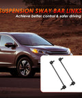 Front Sway Bar Links Set For 2007 2016 CR V And 2007 2012 RDX Replacement OEM Style For A Smoother Ride And Tight Cornering Eliminates Clunk Reduces Body Roll Heavy Duty Performance 2 Piece Pair, black steel links